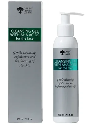 Green Pharm Cosmetic Cleansing Gel With Aha Acids pH 4,0 гель очищающий с гликолевой и молочной кислотой 150 мл
