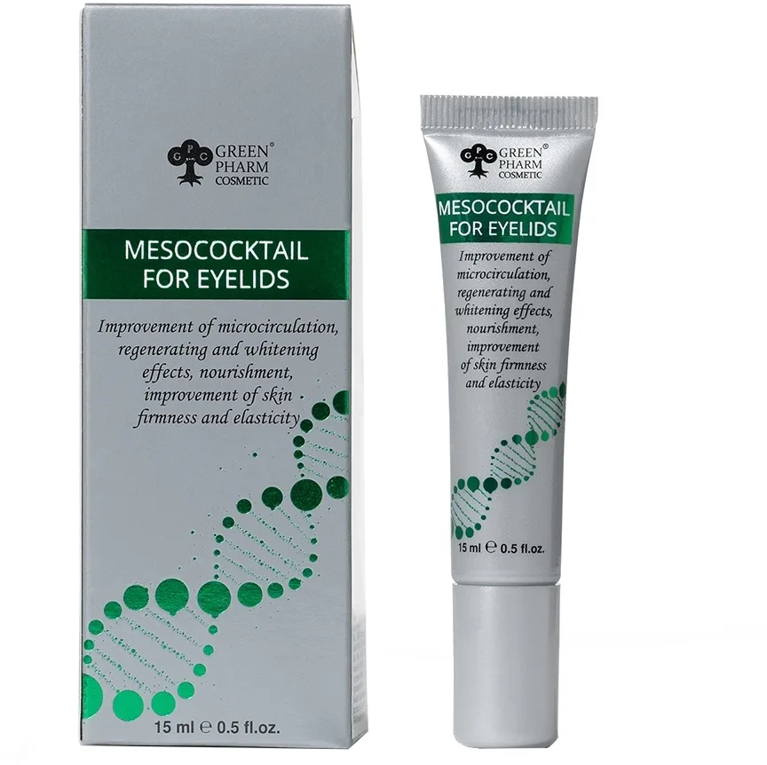 Крем для области вокруг глаз Green Pharm Cosmetic Мезококтейль с гиалуроновой кислотой и пептидами для зрелой кожи 15 мл