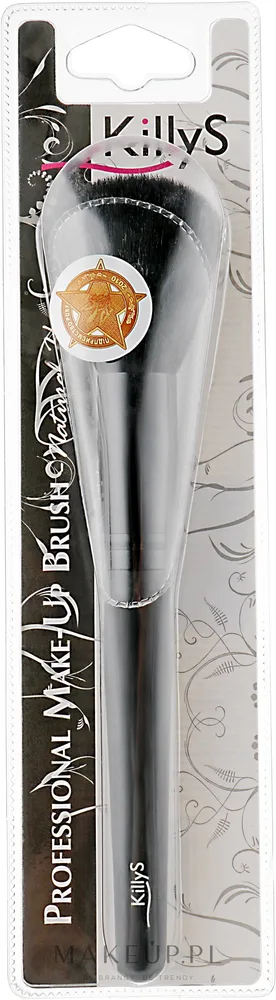 Овальная кисть для румян KillyS Brush чёрная со скошенными краями