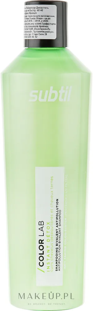 Детокс-шампунь Subtil Instant Detox с протеинами пшеницы и ячменя для кожи головы, 300/1000 мл, Франция