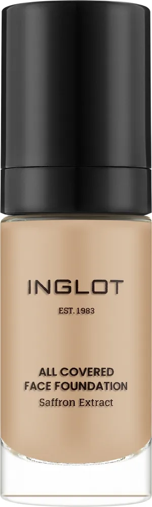 Тональный флюид Inglot All Covered Face Foundation стойкий увлажняющий, 35 мл