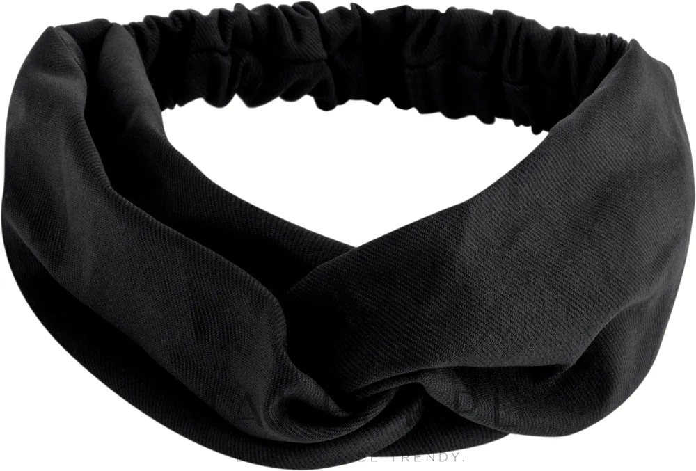 Повязка для волос MAKEUP Denim Twist из денима, с перекрутом, чёрная, 1 шт