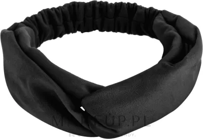 Повязка на голову MAKEUP Suede Twist из экозамши, с переплетением, чёрная, 1 шт