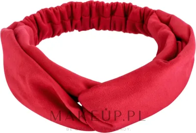 Повязка для волос MAKEUP Suede Twist из экозамши, с перекрутом, красная, 1 шт