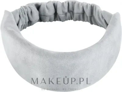 Повязка на голову MAKEUP Suede Classic из экозамши, с резинкой, серая, 1 шт