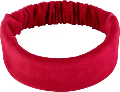 Повязка на голову MAKEUP Suede Classic из экозамши, с резинкой, красная, 1 шт