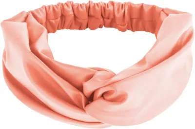 Повязка на голову MAKEUP Faux Leather Twist из экокожи, в виде тюрбана, персиковая, 1 шт