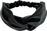 Повязка на голову MAKEUP Hair Accessories Faux Leather Twist из экокожи, чёрная, 1 шт — фото 1