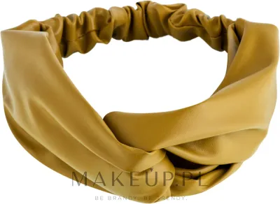 Повязка для волос MAKEUP Faux Leather Twist из экокожи, с перекрутом, медовая, 1 шт