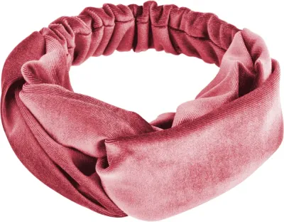 Повязка на голову MAKEUP Velor Twist велюровая, коралловая, 1 шт