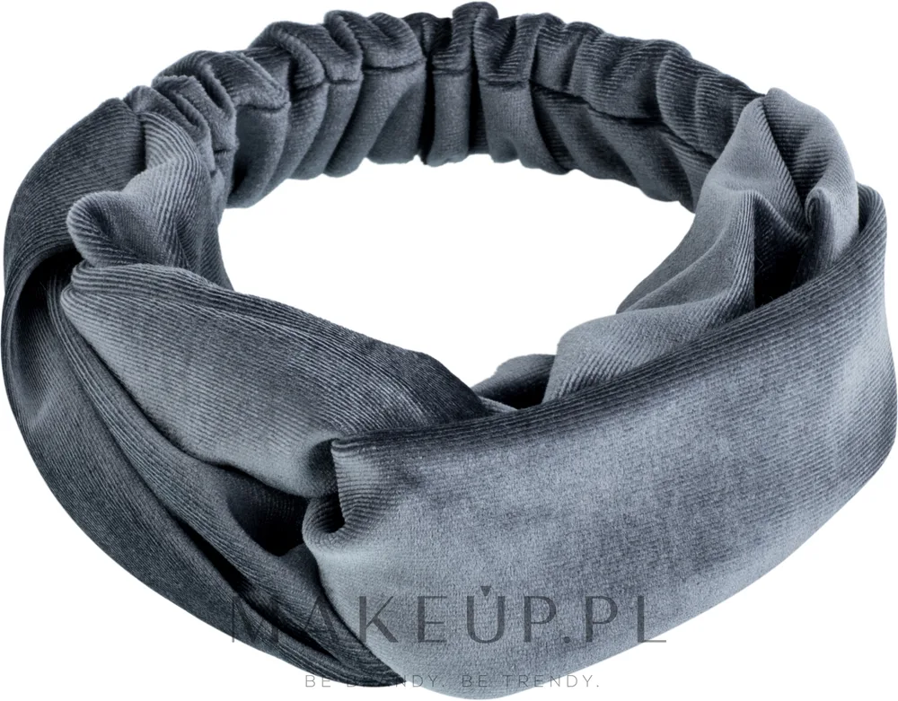 Повязка для волос MAKEUP Velour Twist, серая, 1 шт