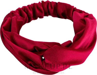 Повязка для волос MAKEUP Velour Twist велюровая, с узлом, красная, 1 шт