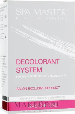 Система для удаления краски с волос Spa Master Decolorant System Gentle Formula Conditioner, смывка и кондиционер, 2 x 110 мл