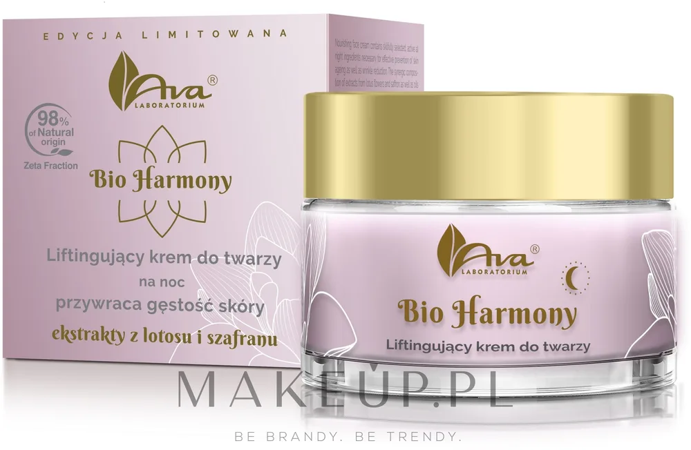 AVA Laboratorium Ava Laboratorium Bio Harmony - Ночной крем для лица AVA Bio Harmony с эффектом лифтинга с лотосом и шафраном 50 мл