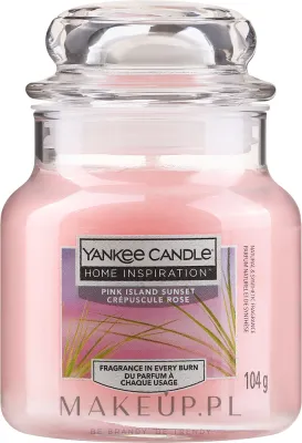 Yankee Candle Pink Island Sunset / Свеча в стекле, османтус, ваниль и мускус, 104 г