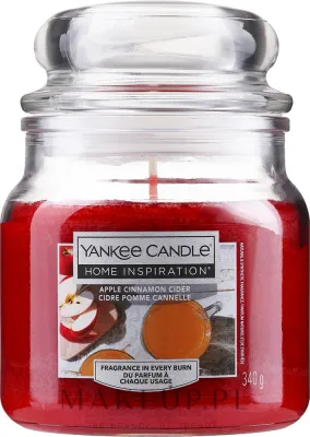 Yankee Candle Apple Cinnamon Cider / Свеча в стекле, яблочный сидр, корица и гвоздика