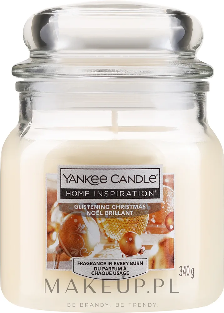 Yankee Candle Glistening Christmas / Свеча в стекле, миндаль, ваниль и сандал
