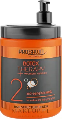 Маска для волос Prosalon Botox Therapy восстанавливающая, для повреждённых волос, масло камелии, гиалуроновая кислота, масло ши, 1000 г