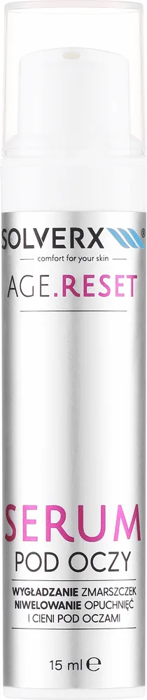 Сыворотка для области вокруг глаз Solverx Age Reset с пептидом экстрактом альбиции и арники для зрелой кожи 15 мл