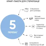 Крафт-пакеты для стерилизации MicroSTOP из белой влагостойкой бумаги, с индикатором класса IV, 50 x 200 мм, 100 шт — фото 4
