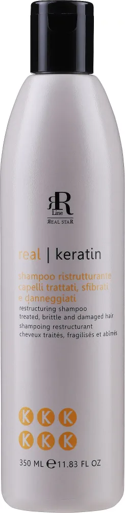 Шампунь для волос RR Line Keratin Star восстанавливающий, с кератином и маслом ши, 350 мл / 1000 мл