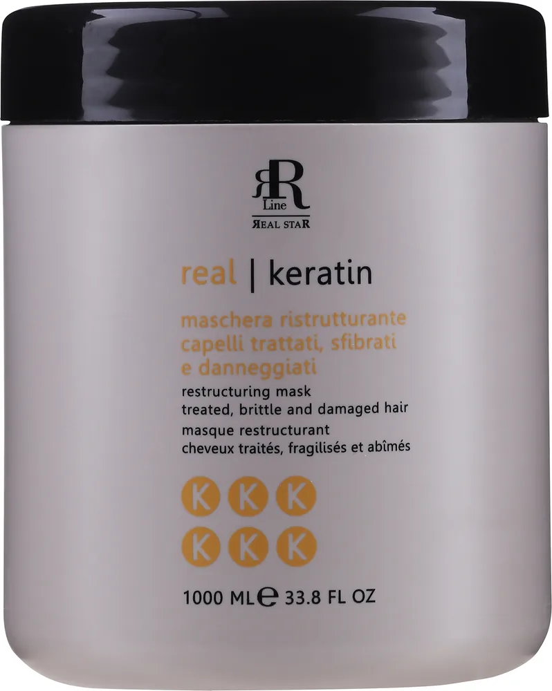 Маска для волос RR Line Keratin Star восстанавливающая, для повреждённых волос, кератин, масло ши, 500 мл