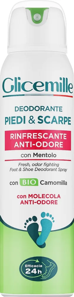 Дезодорант-спрей для ног Mirato Glicemille Refreshing Anti-Odor Foot Deodorant освежающий, с ментолом, 150 мл