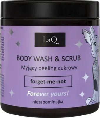 LaQ пилинг для тела моющий Незабудка 220 г, Body Scrub and Wash Peeling, скраб и гель для душа 2 в 1