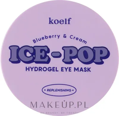 Petitfee & Koelf Petitfee & Koelf Blueberry & Cream Ice-Pop Hydrogel Eye Mask - Гидрогелевые патчи под глаза Petitfee Koelf Blueberry Cream Ice-Pop Hydrogel Eye Mask с черникой и кремом, 60 шт