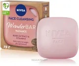 Nivea WonderBar Radiance очищающий брусок для лица с розовой водой витаминами C и E 75 г — фото 2