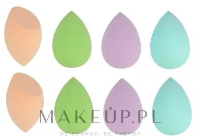 Спонжи для макияжа Donegal Blending Sponge 4344 в форме капли, разноцветные, набор 8 шт