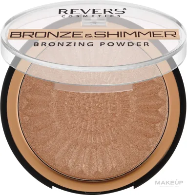 Бронзирующая пудра Revers Bronze & Shimmer для лица с сиянием, 9 г