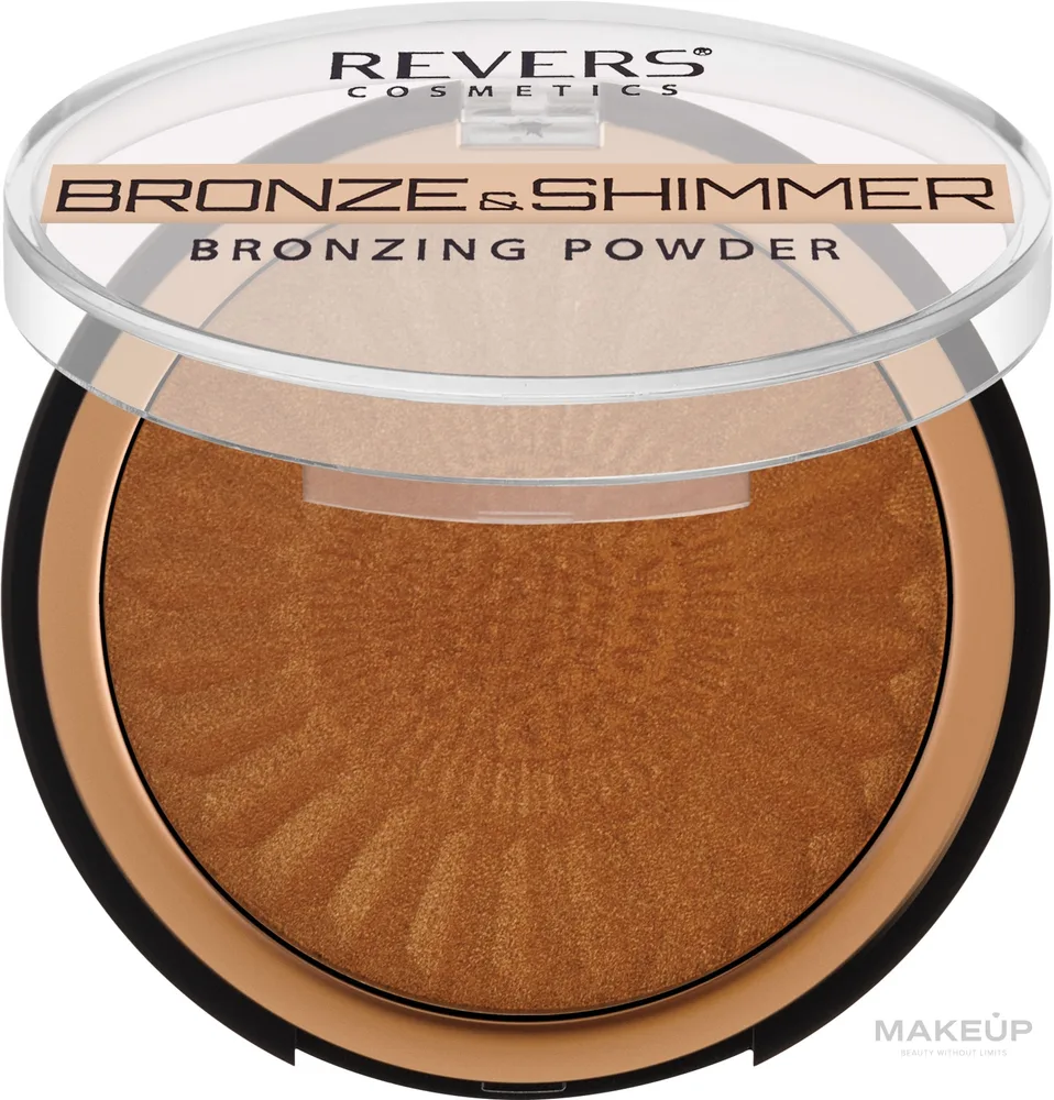 Бронзирующая пудра Revers Bronze & Shimmer для лица с сиянием, 9 г, оттенок 4