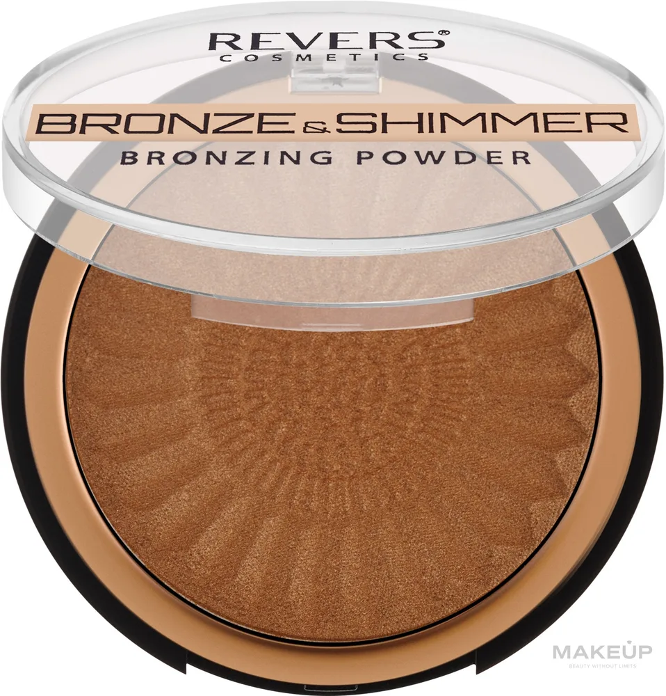 Бронзирующая пудра Revers Bronze & Shimmer для лица с сиянием, 9 г, оттенок 3