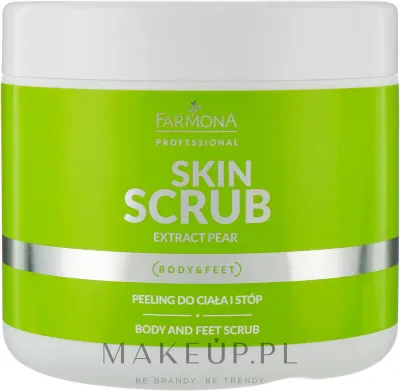 Скраб для тела и ног Farmona Professional Extract Pear Skin Scrub «Экстракт груши», с частицами макадамии, 500 г