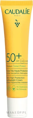 Крем солнцезащитный для лица Caudalie Vinosun Protect лёгкий, очень высокая защита, SPF 50+, 40 мл