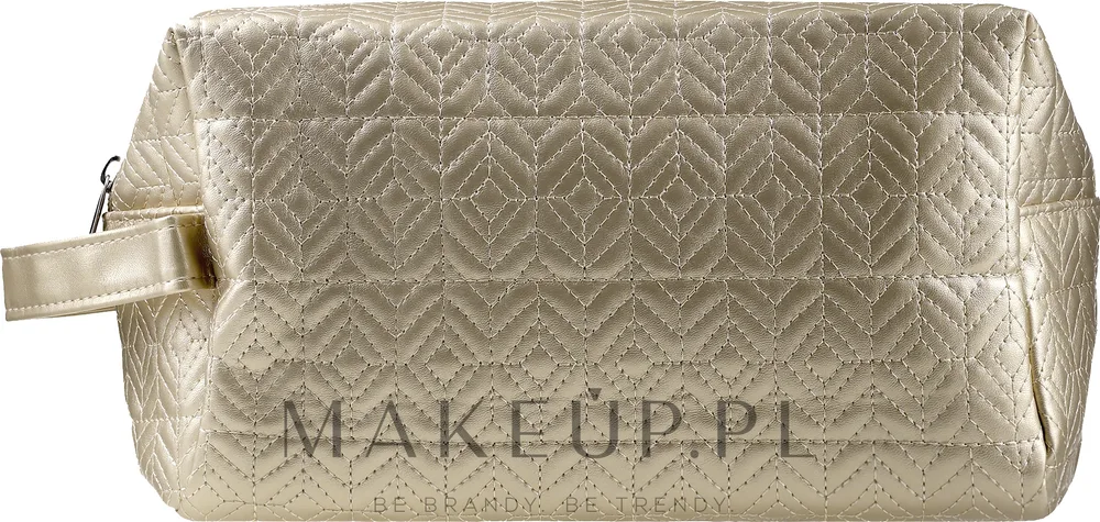 Косметичка Top Choice Stitch 98338 стеганая золотистая 21х13,5х10 см