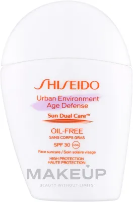 Крем солнцезащитный для лица Shiseido Urban Environment Age Defense Sun Dual Care SPF 30, водостойкий, 30 мл