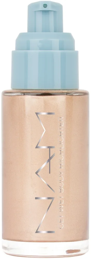 NAM Make Up Rozświetlacz w płynie do twarzy i ciała - Хайлайтер для лица и тела NAM Get Wet Body Highlighter жидкий, 40 мл, оттенок 02