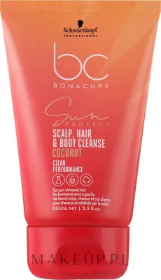 Шампунь кокосовый Schwarzkopf Professional Bonacure Sun Protect 3-In-1 Scalp, Hair &amp; Body Cleanse Coconut, для волос и тела, 200 мл