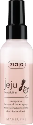 Двухфазный спрей-кондиционер для волос Ziaja Jeju с цитрусами и камелией, несмываемый