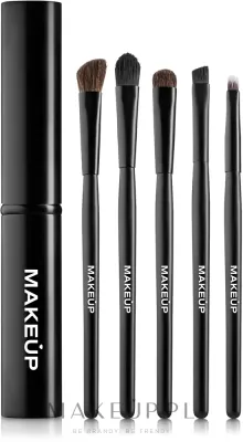 Дорожный набор кистей для макияжа MAKEUP в металлическом тубусе, 5 шт