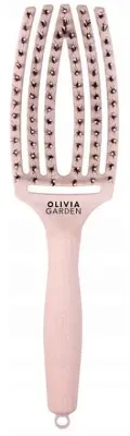 Щётка для волос Olivia Garden Finger Brush Boar & Nylon Medium пастельно-розовая