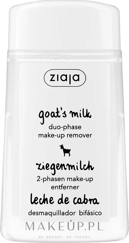 Двухфазное средство для снятия макияжа Ziaja Goats Milk Make-up Remover с козьим молоком, для водостойкого макияжа, 120 мл