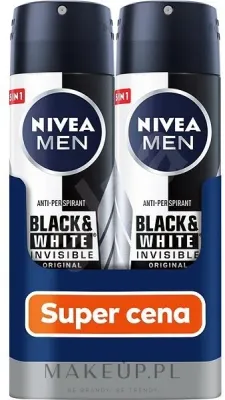 Набор антиперспирантов-спреев NIVEA MEN Black & White Invisible для мужчин 2 x 150 мл/ Нивея