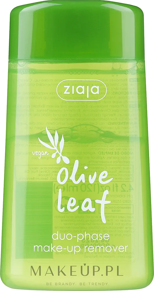 Жидкость для снятия макияжа Ziaja Face Make-up Remover, двухфазная, с экстрактом листьев оливы