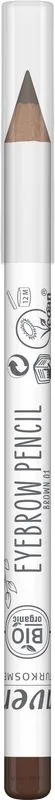 Карандаш для бровей Lavera Eyebrow Pencil кремовый, высокопигментированный, 1,1 г, оттенок 02 - Blonde
