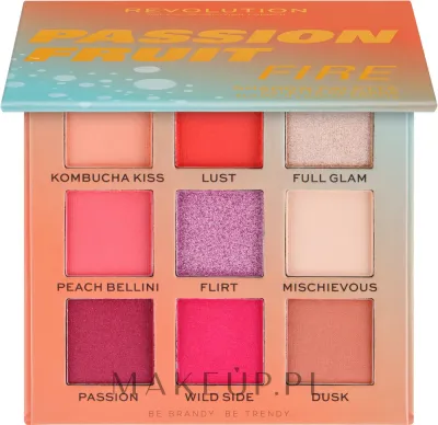 Палетка теней для век Makeup Revolution Hot Shot Eyeshadow Palette, 9 оттенков, матовые, мерцающие и металлические, 9 г