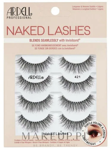 Накладные ресницы Ardell Naked Lashes 421, угольно-чёрные, набор, 8 шт