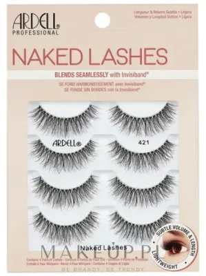 Накладные ресницы Ardell Naked Lashes 421, угольно-чёрные, набор, 8 шт